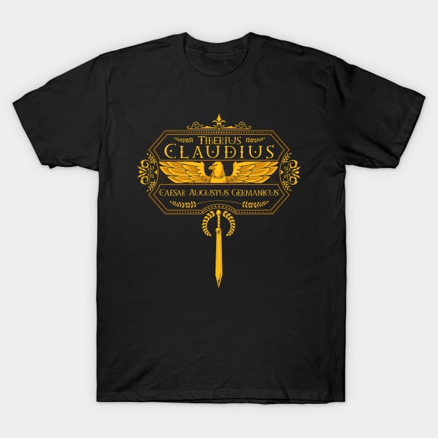 Roman Emperor - Claudius T-Shirt by Modern Medieval Design